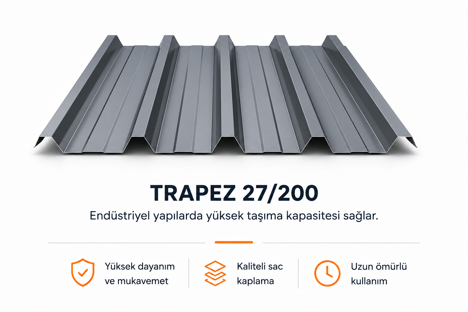 Galvanizli trapez sac ürünü