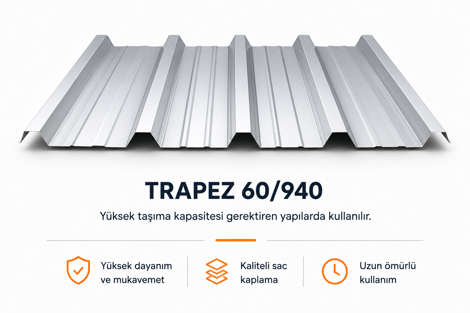 Endüstriyel yapı trapez sac uygulaması